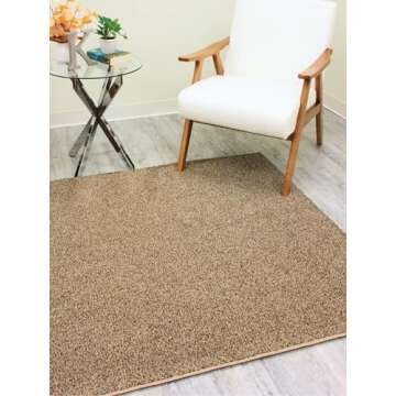 KOECKRITZ Frieze Area Rug Bronzite – Soft 1/2" Thick 25 oz Solution-Dyed Polyester Carpet, Custom ...