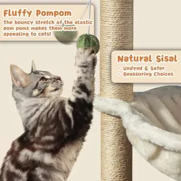 Fantasreen Cat Scratching Post - Durable, Interactive, and Cozy