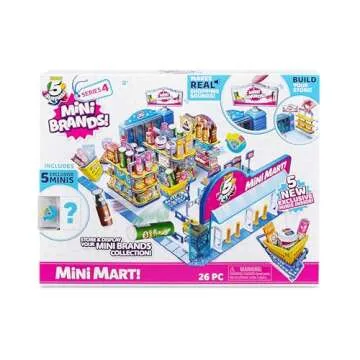 5 Surprise Mini Brands - Mini Mart Playset by ZURU (Series 4) Exclusive and Mystery Collectibles