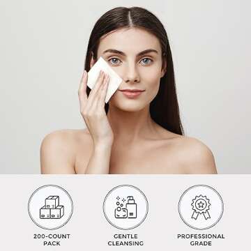 ForPro Professional Collection All-Purpose Lint-Free 4-Ply Esthetic Wipes, Non-Woven, For Salon and Spa Use, Soft, Strong and Durable, Latex-Free, 4" x 4", 200-Count