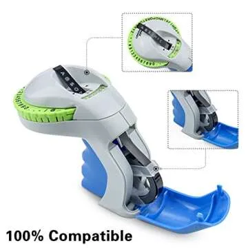 Absonic 10-Pack Self-Adhesive 3D Plastic Embossing Label Tape 9mm 3/8" Compatible for 3D Label Tape Organizer Xpress Pro Label Maker, Black/Fluorescent Pink/Lake Blue/Lake Green/Pink/Yellow