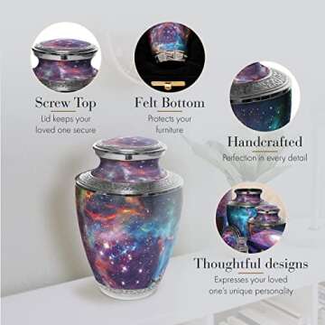Large Galaxy Urn with Four Matching Keepsakes