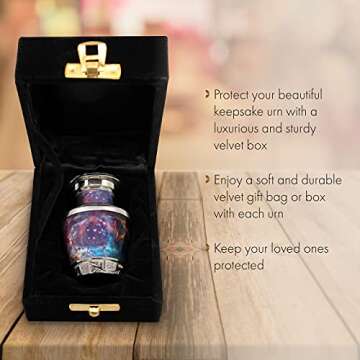 Large Galaxy Urn with Four Matching Keepsakes
