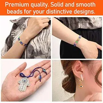 24 Style 800 pcs Evil Eye Beads for Jewelry Making