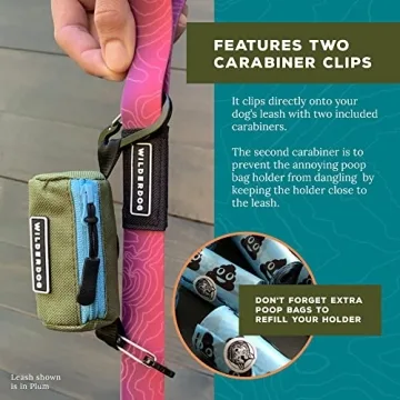Wilderdog Dog Poop Bag Holder - Eco-Friendly and Durable