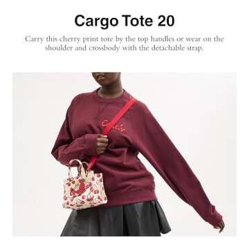 Coach Cargo Tote 20, Chalk Multi