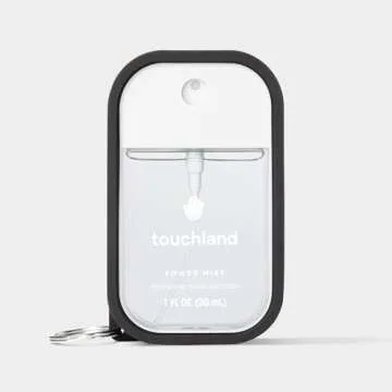 Touchland Hand Sanitizer Mist Case TRIO SET (White, Pink, Black), Protective and Stylish Hand Sanitizer Spray Accessories, Silicone Cases with Keyring (Set of 3)