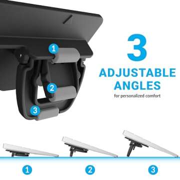 GPG2 ESC Flip Computer Keyboard Stand for Desktop, Tilted Adjustable Keyboard Riser, Ergonomic Keybo...