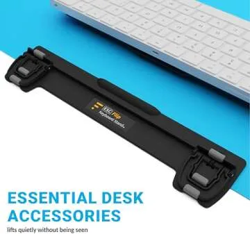 GPG2 ESC Flip Computer Keyboard Stand for Desktop, Tilted Adjustable Keyboard Riser, Ergonomic Keyboard Accessories for Office, for Flat-Back Keyboard Only