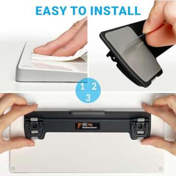 GPG2 ESC Flip Computer Keyboard Stand for Desktop, Tilted Adjustable Keyboard Riser, Ergonomic Keyboard Accessories for Office, for Flat-Back Keyboard Only