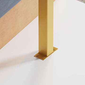 HOMEKAYT Gold Clothing Rack with Shelves Heavy Duty Garment Rack 4-tier Gold Clothes Rack Modern Display Rack for Home, Boutique, Retail- 47''L