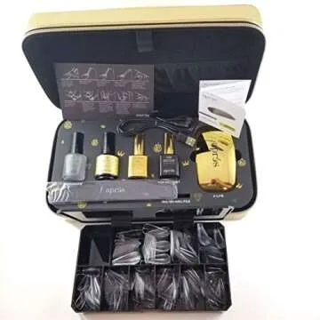 Chaun Legend x Aprés Gel-X Professional Nail Kit - Vegan Leather Case of Nail Supplies, with Gel-X Tips, pH Bonder, Gel Primer, Extend Gel, Top Gelcoat, Mini LED light, and Emery Board