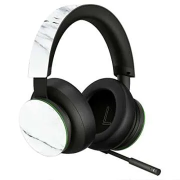 PlayVital Modern White Marble Custom Vinyl Skins for Xbox Core Wireless Controller, Wrap Decal Cover Stickers for Xbox Series X Console Controller