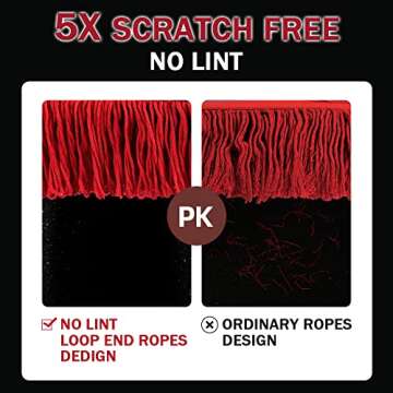 RIDE KINGS Car Duster Exterior Scratch Free,Car Dust Brush with Extendable Telescoping Handle to Remove Dust Pollen,Duster for Car,Truck,RV and Motorcycle,Large Car Mop Duster Head, Wax Cotton Hair