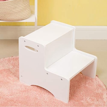 WOOD CITY Toddler Step Stool for Kids with Handles