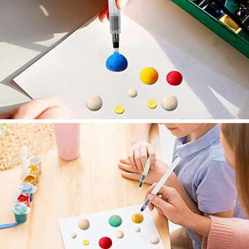 ZQYYQZ 300pcs 15mm Half Wooden Beads, Unfinished Natural Half Wooden Split Round Wood Balls for Painting DIY Crafts, Kids Craft, Christmas Party Decoration Supplies