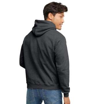 Hanes mens Pullover Ecosmart Hooded Sweatshirt Hoody, Charcoal Heather, X-Large US