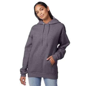 Hanes mens Pullover Ecosmart Hooded Sweatshirt Hoody, Charcoal Heather, X-Large US