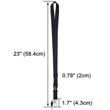 Wisdompro Office Lanyard, 5 Pack 23 inch Quick Release Neck Strap Lanyard with Detachable Buckle, Me...