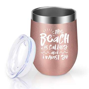 Beach Themed Wine Gifts for Women - Fun & Stylish Tumbler
