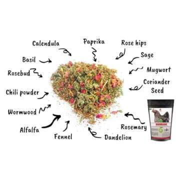Non-GMO Backyard Chicken Nesting Herbs (10 oz) - Naturally Keep A Clean Coop Your Hens Will Love