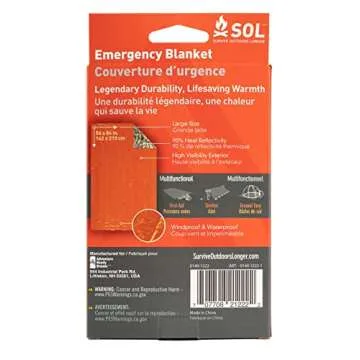 S.O.L. 90% Heat Reflective Emergency Blanket for Safety