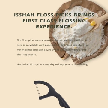 Natural Charcoal Dental Floss Picks - Eco-Friendly Flossers