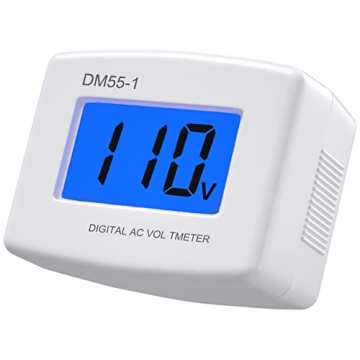 Eversame Digital Volt Meter with Adjustable Potentiometer and Night Light Function