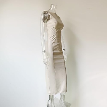 Stylish Faux PU Leather Off-Shoulder Maxi Dress