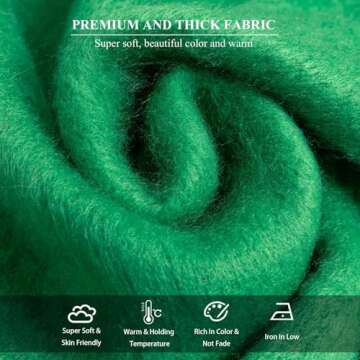 TUSHUSTY Winter Women Chunky Scarf Warm Blanket Big Thick Large Oversized Wrap Colorful Long Solid Scarves Shawl Green