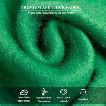 TUSHUSTY Winter Women Chunky Scarf Warm Blanket Big Thick Large Oversized Wrap Colorful Long Solid Scarves Shawl Green
