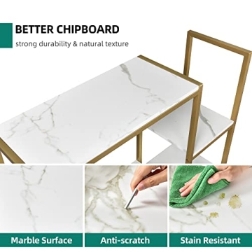 Elegant YITAHOME 6 Tier Gold Bookshelf - Stylish Storage Solution