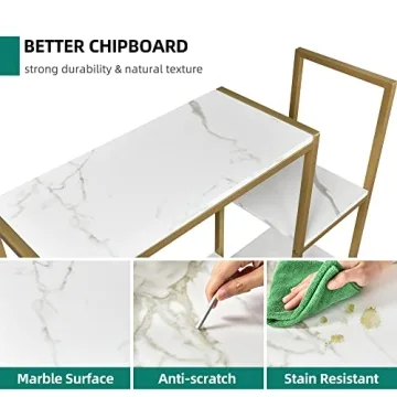 Elegant YITAHOME 6 Tier Gold Bookshelf - Stylish Storage Solution