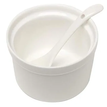 MyGift Condiment Pot Serving Set with Ceramic Bowls and Tray