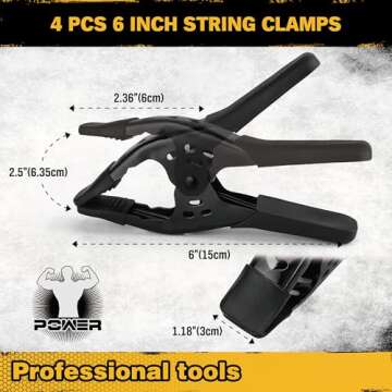 8-Piece Clamps for Woodworking - 4 Pcs 6 inch Bar Clamps, 4 Pcs Heavy Duty Metal Spring Clamps, Bar Clamps with 150 LBS Load Limit, Quick Release Triggers