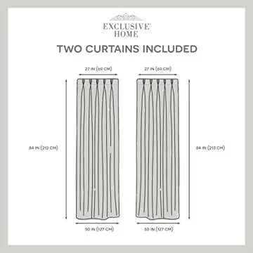 Exclusive Home Loha Ivory Light Filtering Curtains Pair