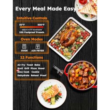 Nuwave Bravo XL Pro Air Fryer Toaster Oven, Improved 100% Super Convection, Quicker & Crispier Resul...