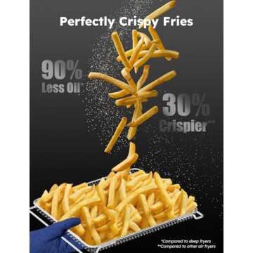 Nuwave Bravo XL Pro Air Fryer Toaster Oven, Improved 100% Super Convection, Quicker & Crispier Results, 100 Presets, Multi-Layer Even Cooking, 50-500F, Smart Probe, PFAS Free, 30QT, Stainless Steel