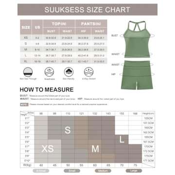 SUUKSESS Women 2 Piece Workout Sets High Waisted Tummy Control Biker Shorts Halter Backless Tank Tops Padded Sports Bras (Sapphire, S)