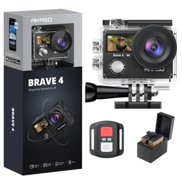 AKASO Brave 4: 4K Action Camera with Accessories Kit
