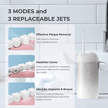 usmile Water Flosser Portable USB Rechargeable C1 Grey