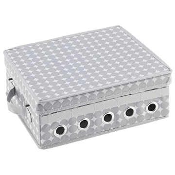 mDesign Stylish Ribbon Storage Box for Gift Wrapping