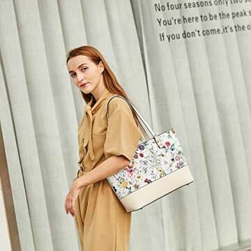 Women Fashion Handbags Wallet Tote Bag Shoulder Bag Top Handle Satchel Purse Set 4pcs