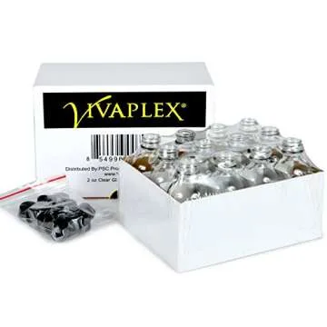 Vivaplex Clear 2 oz Glass Bottles for Travel & Oils