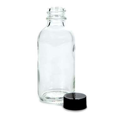 Vivaplex Clear 2 oz Glass Bottles for Travel & Oils