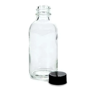 Vivaplex Clear 2 oz Glass Bottles for Travel & Oils