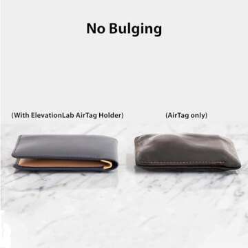 TagVault™ AirTag Wallet Holder - The Thinnest AirTag Wallet Card Insert | Flexible, Stays Hidden, Patent Pending | Elevation Lab
