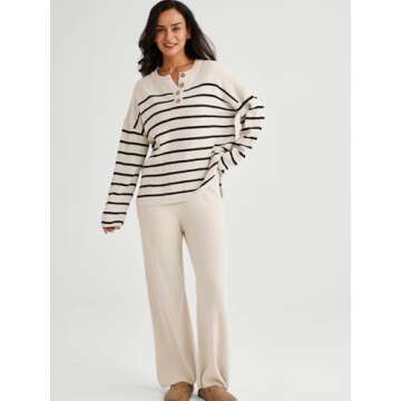 LILLUSORY Lounge Sets Womens Two 2 Piece Matching 2024 Fall Fashion Outfits Clothes Clothing Trendy ...