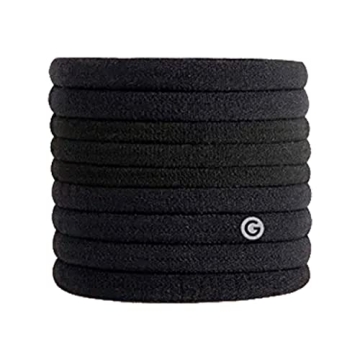 Gimme Beauty - Fine Hair Ties - Black Onyx - Seamless, No Break Microfiber Elastic Hair Ties - Firm ...