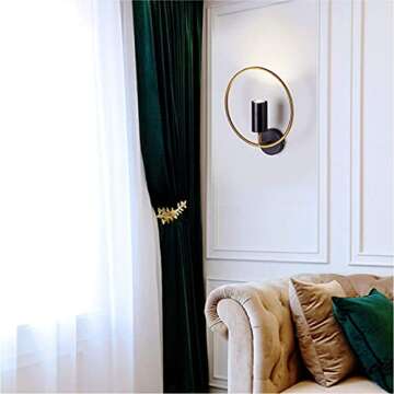 Fulesi Black and Gold LED Wall Sconce for Modern Homes
